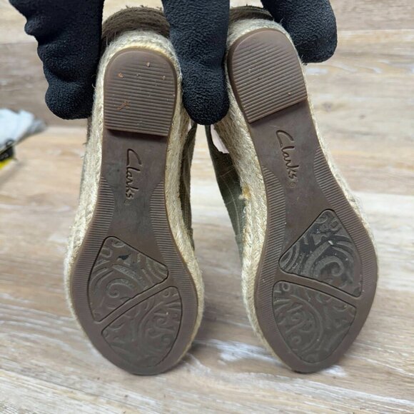 Clarks Artisan Petrina Rhea Espadrille Wedge Sandal Women s Size 7.5 - Picture 4 of 6